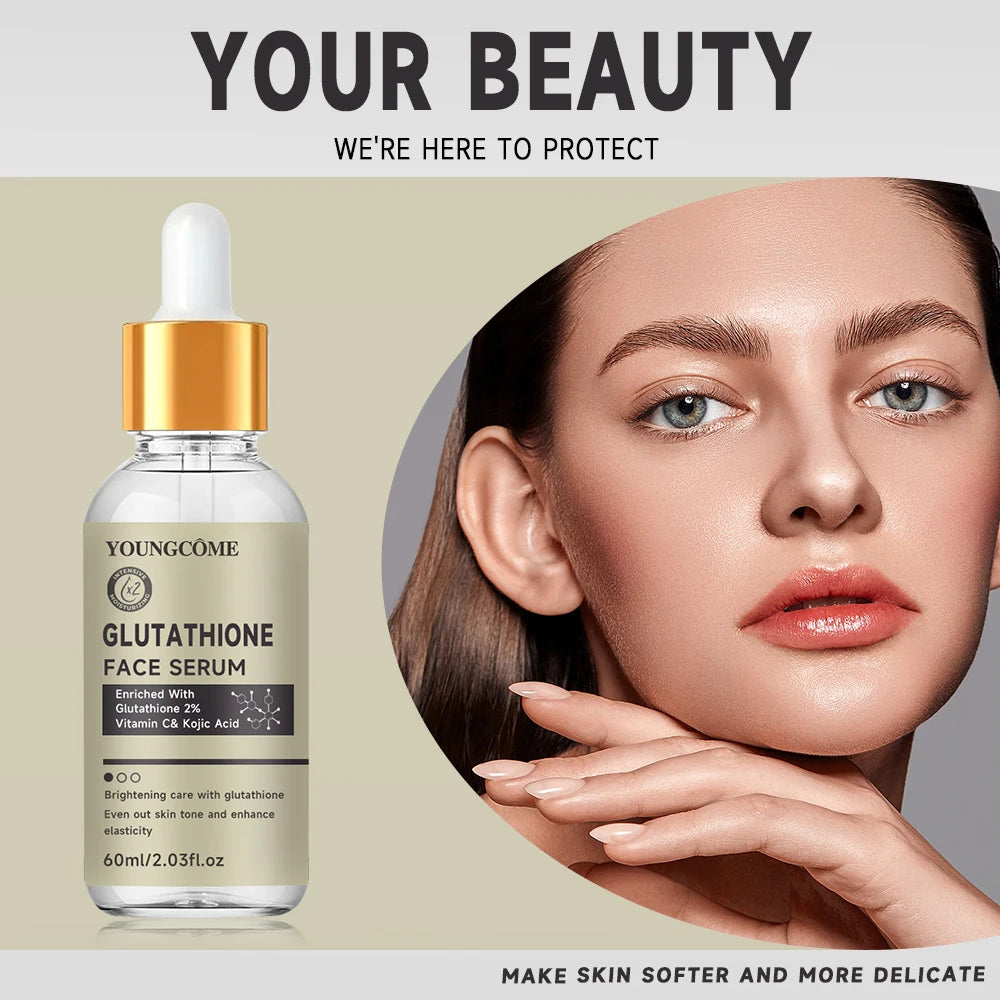 Glutathione Serum for Face for Brightening Skin,Dark Spot Corrector Sensitive Skin Cell Regenerating Lifting Skincare 40ml/60ml