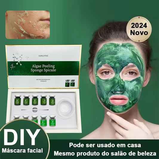Algae Peeling Whitening Melasma  Peel Kit Seaweed Algae Bio- for Acne Treatment Functional Facial  Seaweed silicon needle MaSk