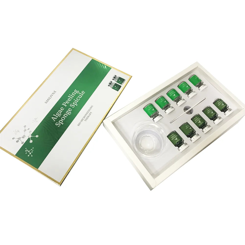 Algae Peeling Whitening Melasma  Peel Kit Seaweed Algae Bio- for Acne Treatment Functional Facial  Seaweed silicon needle MaSk