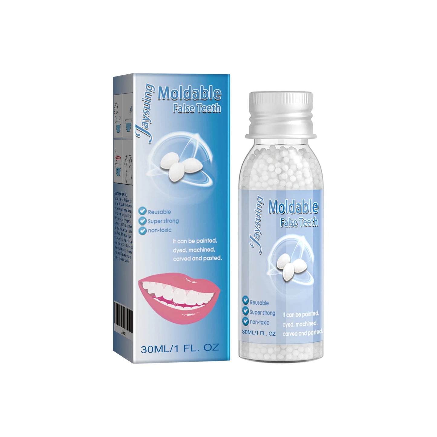 30ml Jaysuing Visual Makeup Denture Modification Dental Gel Repairing Interdental Gaps Fracture Repair Plastic Beauty Tools