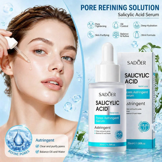 Hyaluronic Acid Facial Essence Natural Moisturizing Factor Salicylic Acid Pore Tightening Serum Deeply Hydrating Oil Control