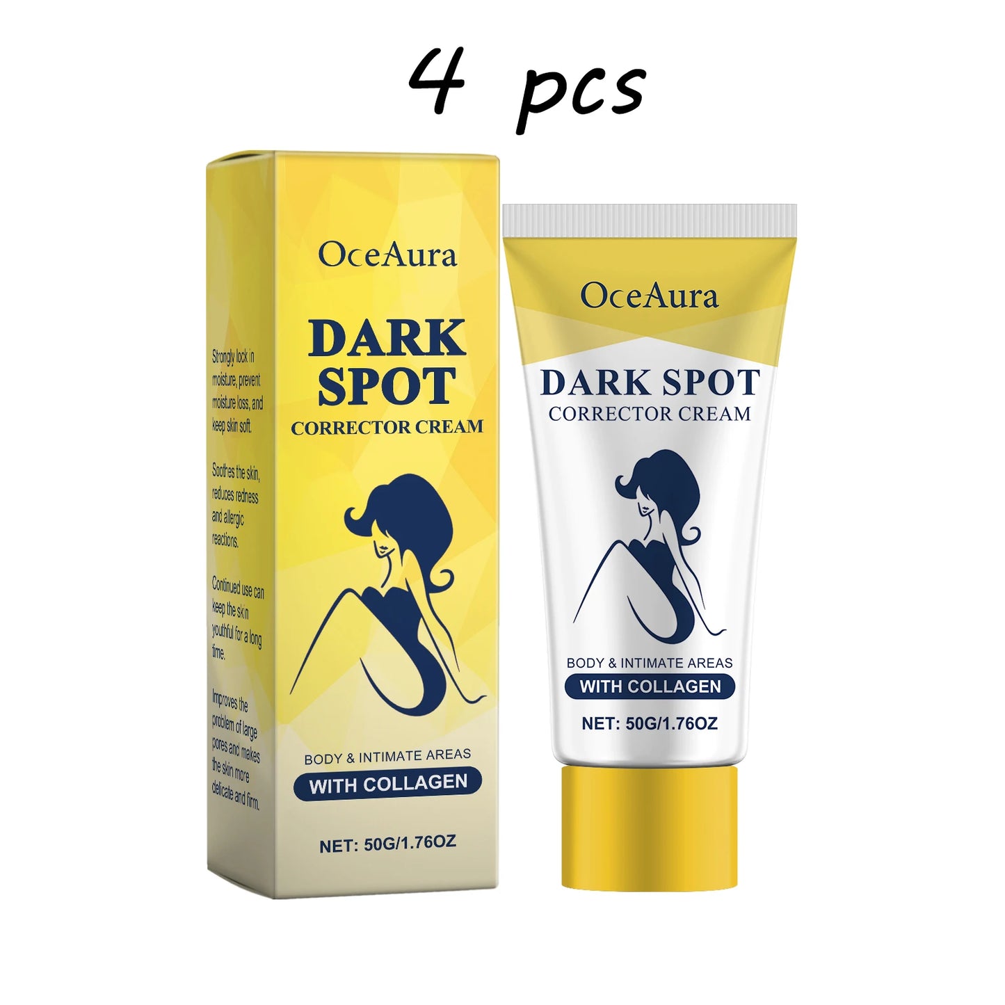 Oceaura Body Dark Spot Corrector Cream Hydrating Reduce Dullness Balance Skin Tone Enhance Skin Elasticity Whitening Body Cream