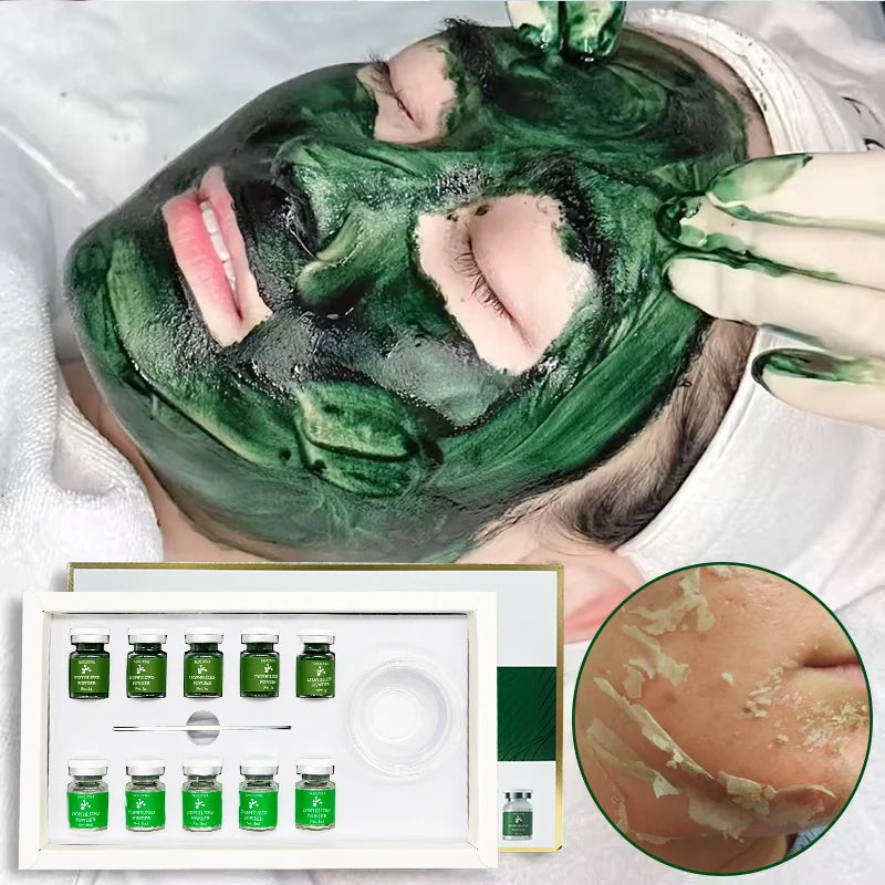 Algae Peeling Whitening Melasma  Peel Kit Seaweed Algae Bio- for Acne Treatment Functional Facial  Seaweed silicon needle MaSk