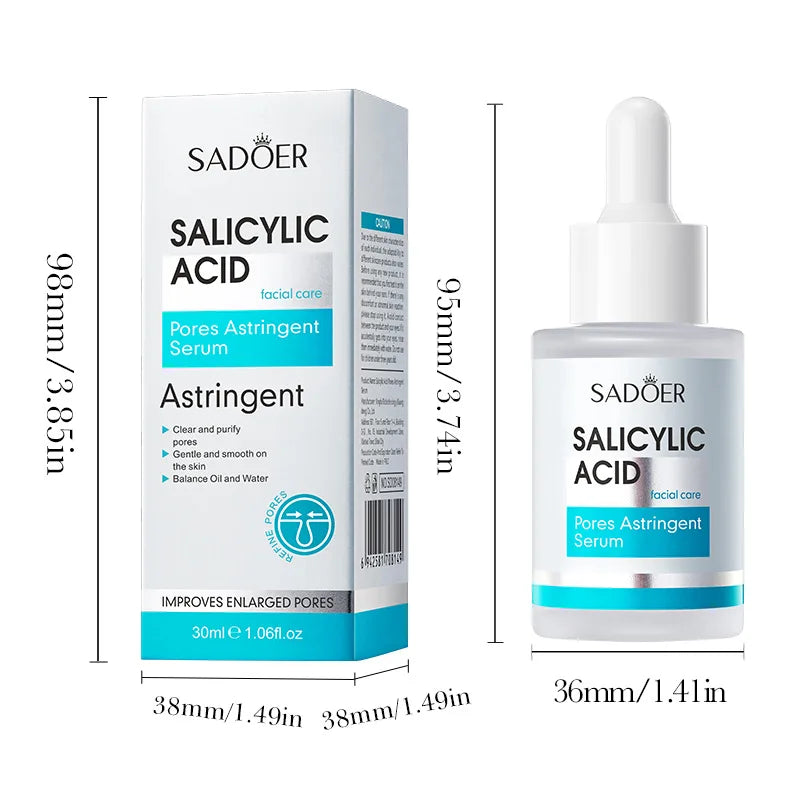 Hyaluronic Acid Facial Essence Natural Moisturizing Factor Salicylic Acid Pore Tightening Serum Deeply Hydrating Oil Control