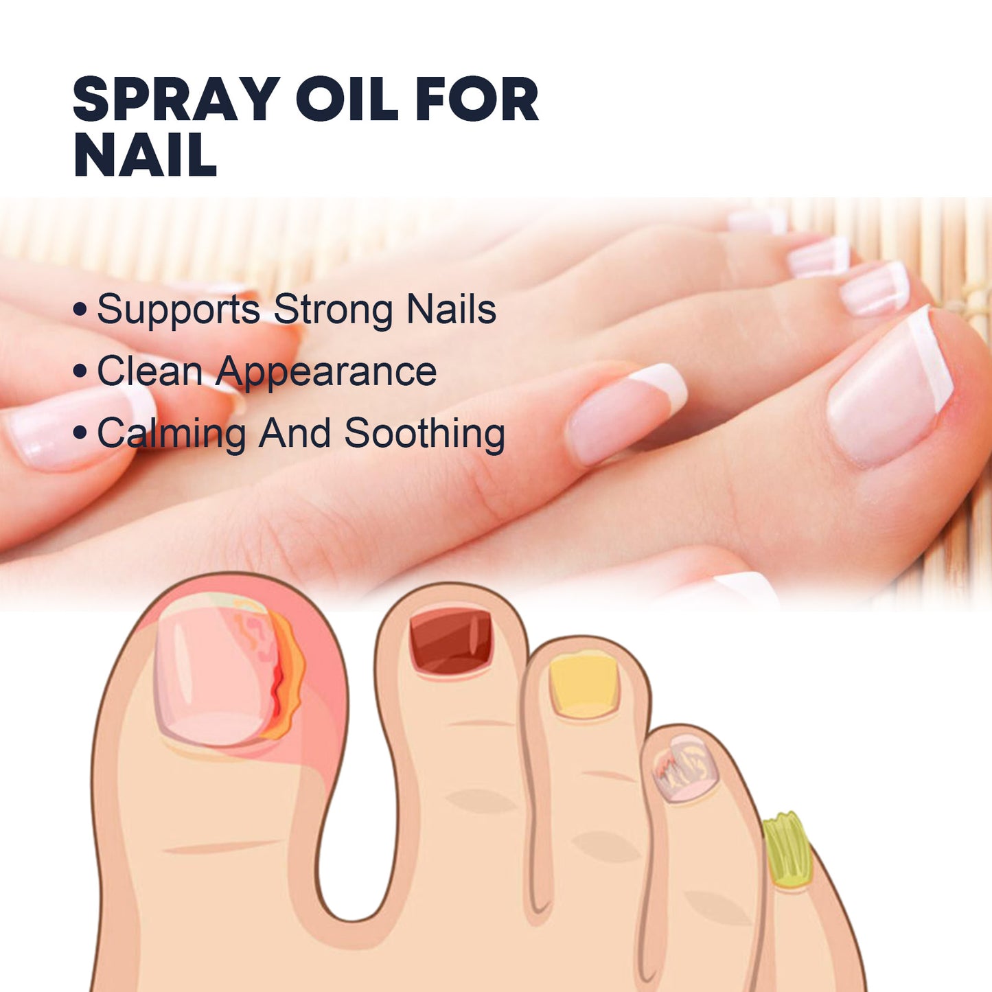 Nail Care Spray, To Reduce Brittle Nails By Layering Nail Strengthening Moisturizing Nutrient Solution
