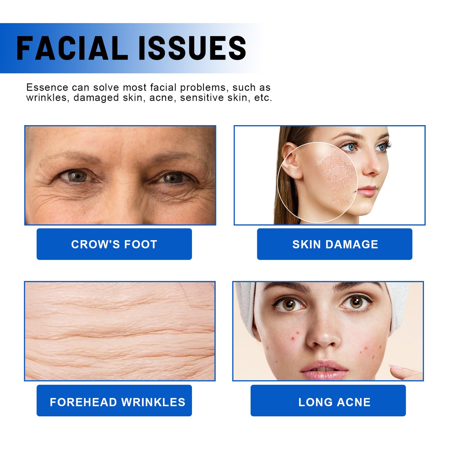 Blueberry Facial, Care Facial Skin Deep Cleansing Anti-Wrinkle Skin Care Essence Beauty Brightening Cream