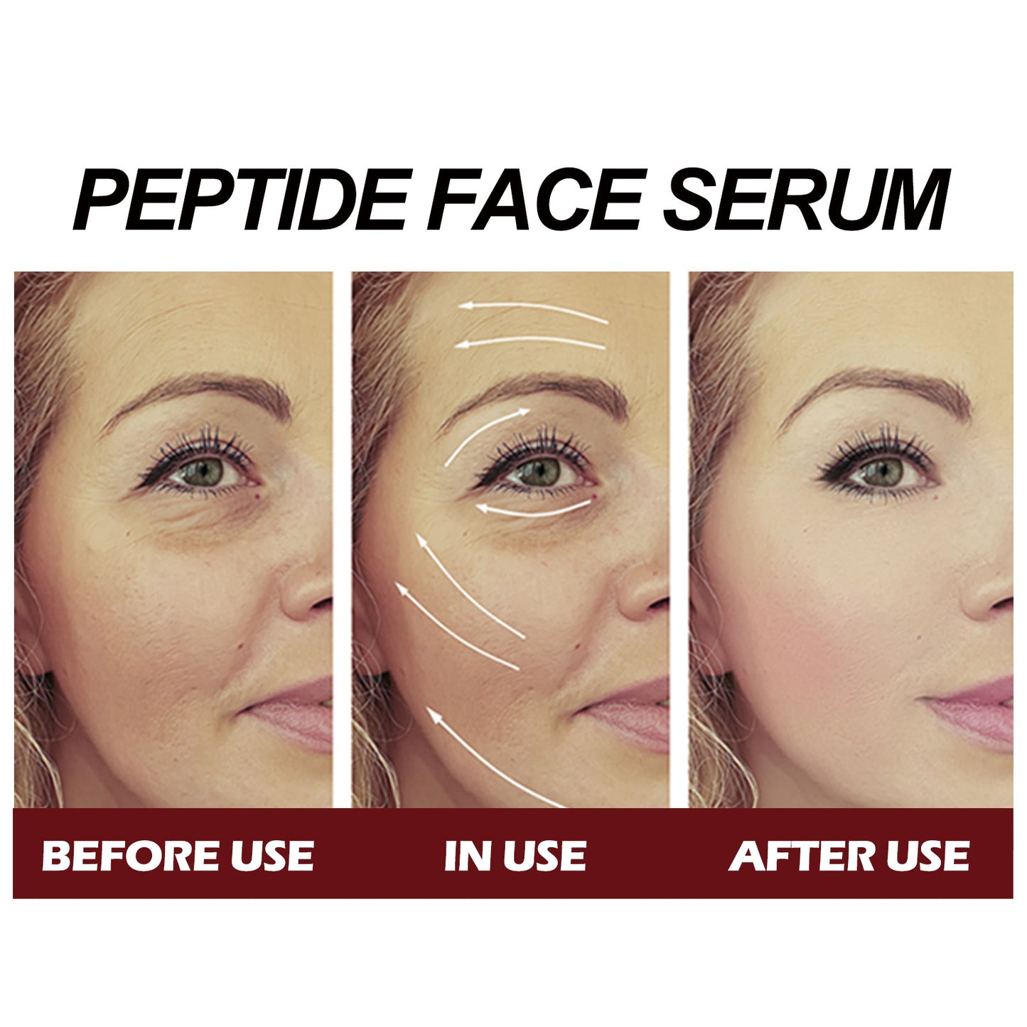 Peptide Face Serum, Fade Out Fine Lines On Your Forehead Skin Moist Hydrating Anti-Aging Essence
