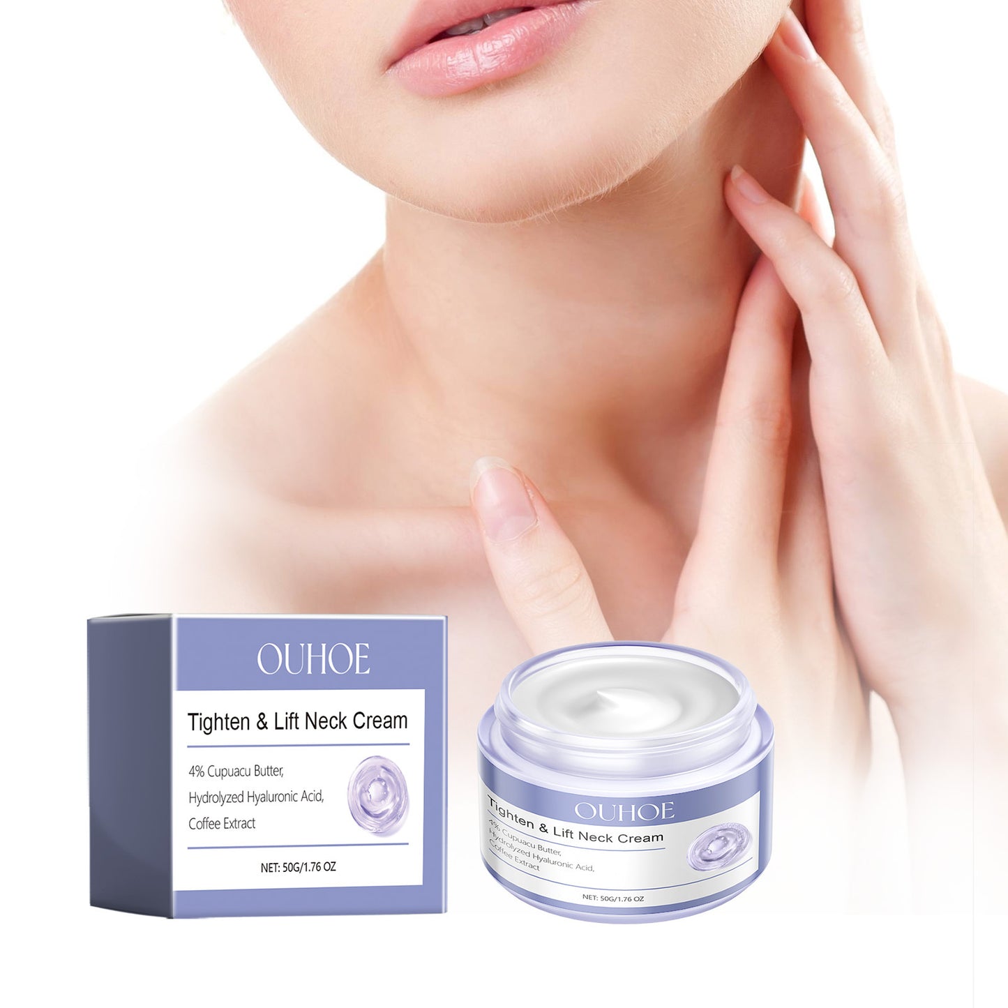 Ouhoe Neck Firming Cream, Gently Nourishes Wrinkles, Improves Skin Elasticity, Moistens And Moisturizes Neck Repair Cream