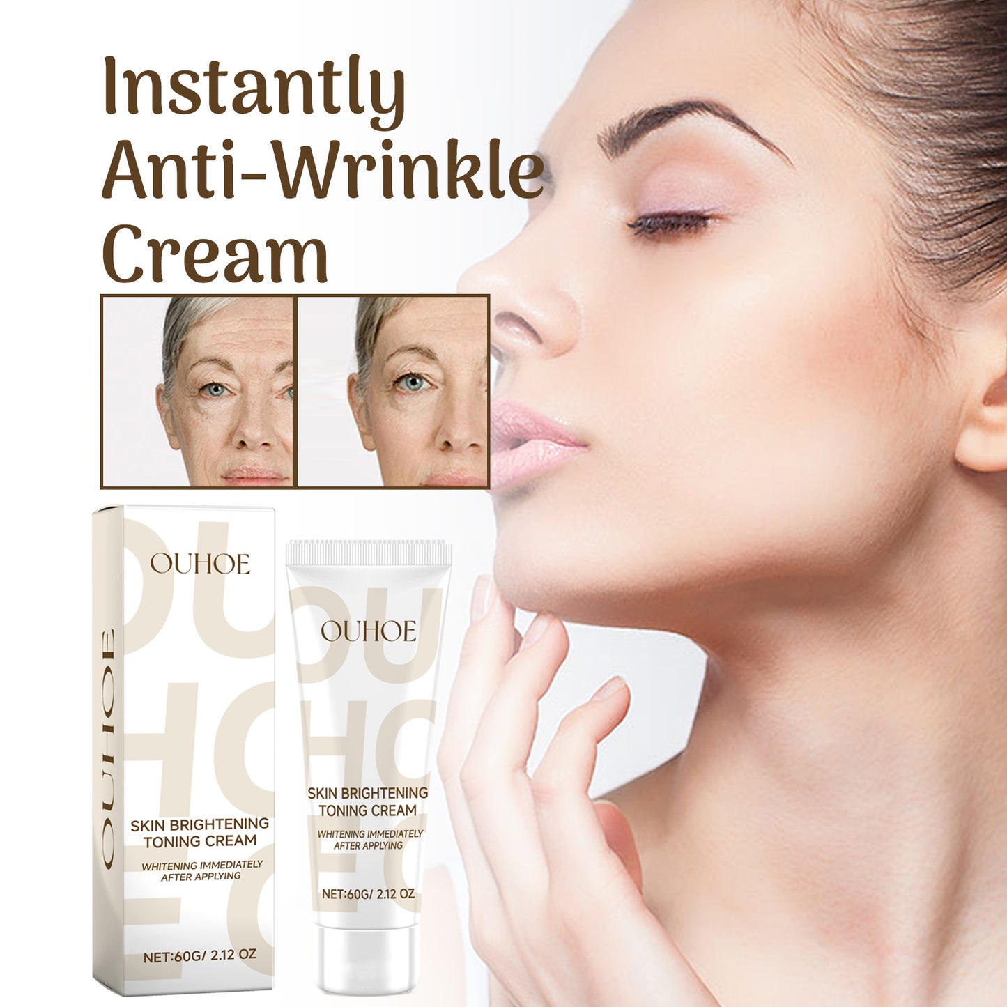 Ouhoe Whitening Cream, Reduces Fine Lines And Spots Melanin, Improves Dullness And Hydrates Moisturizing Cream