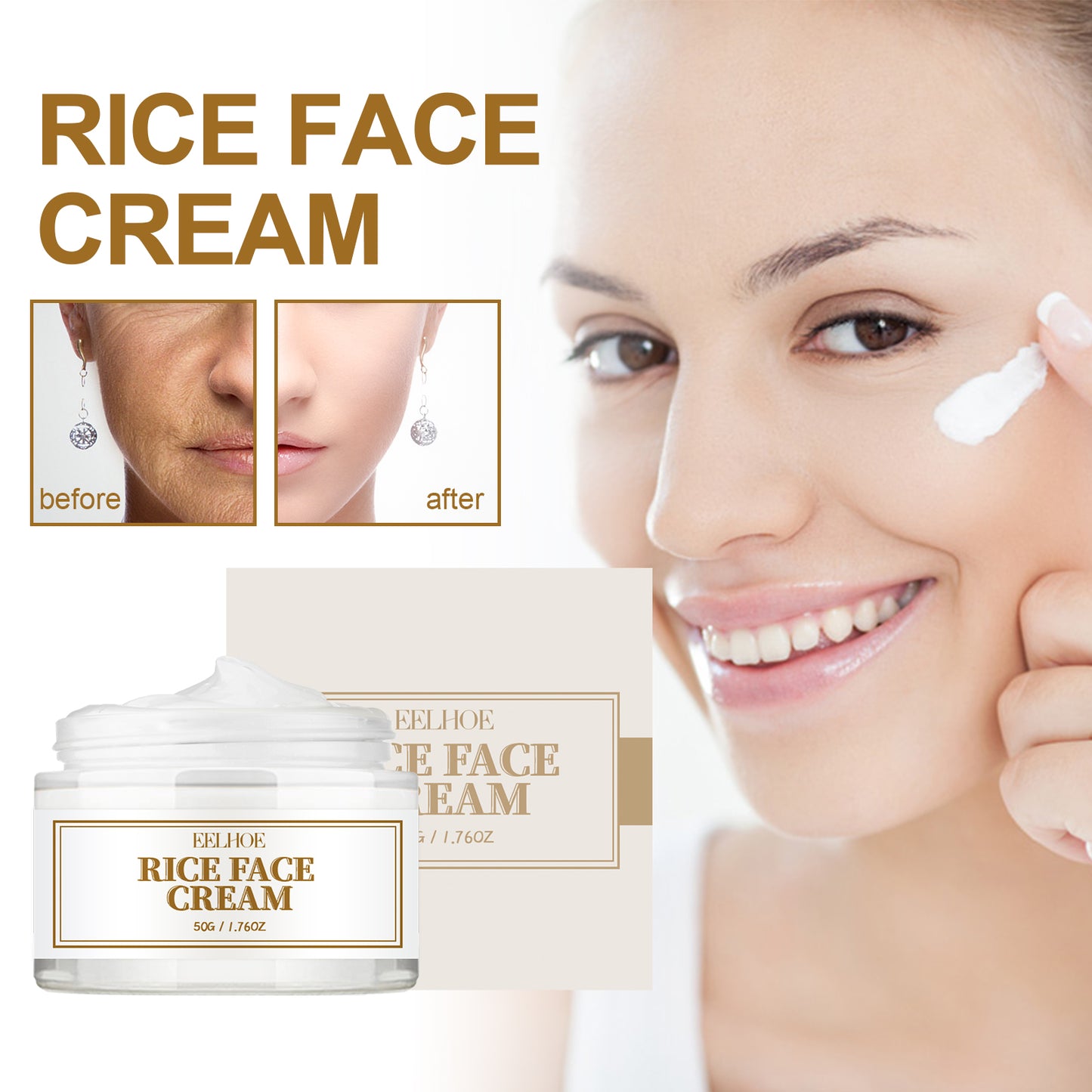 Rice Cream Deeply Hydrates And Restores Skin Barrier, Lighens Spots, Brighens And Even Skin Tone
