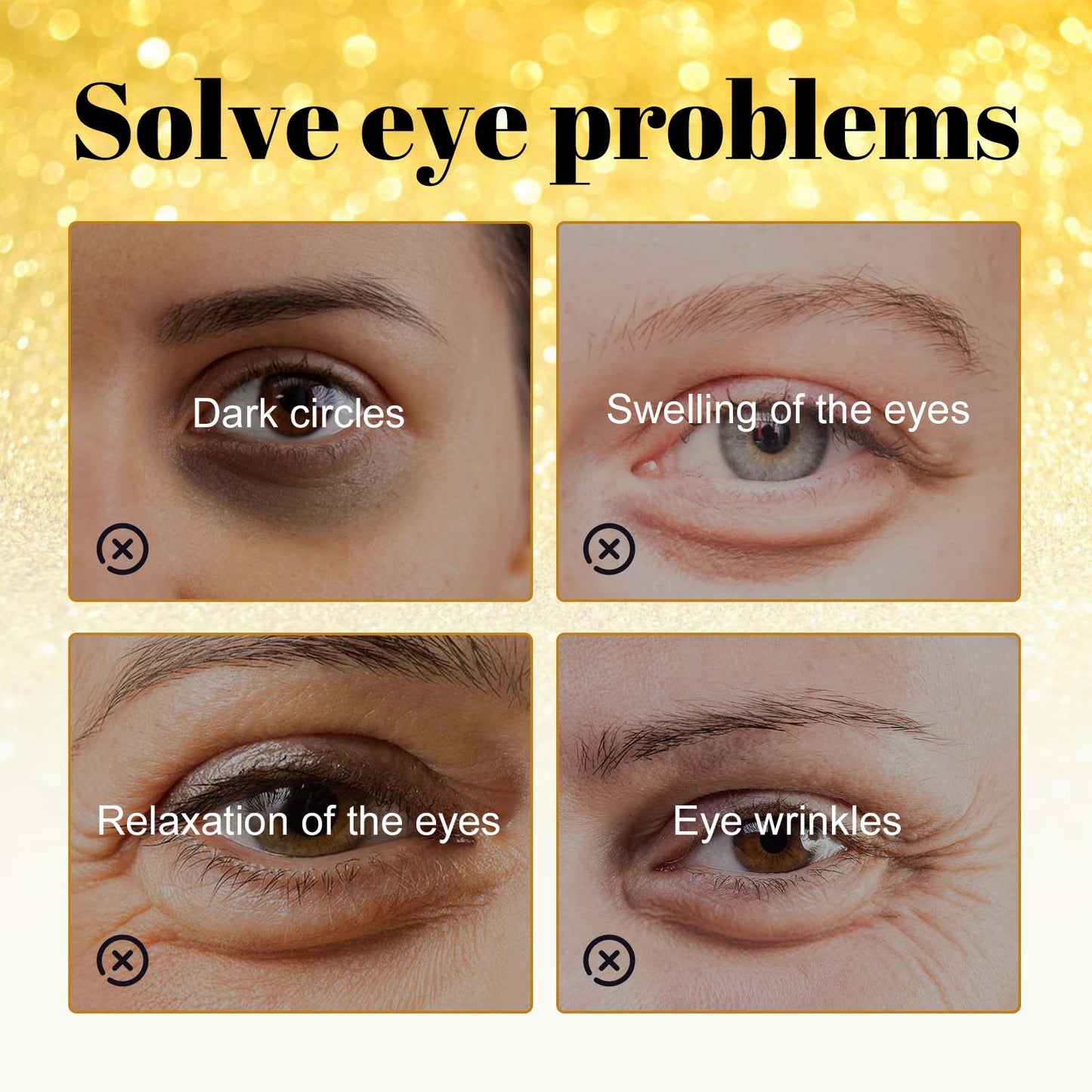 24K Gold Anti-Wrinkle Eye Mask, Moisturizing And Improving Eye Lines Brightening And Moisturizing Eye Skin Eye Care