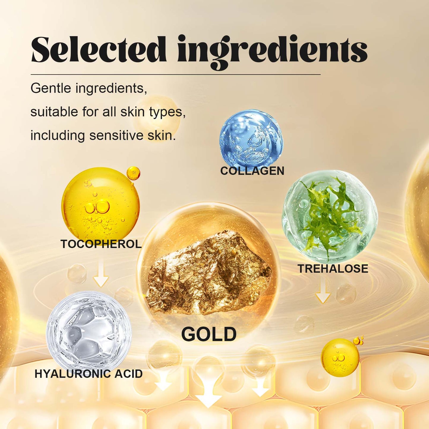 24K Gold Anti-Wrinkle Eye Mask, Moisturizing And Improving Eye Lines Brightening And Moisturizing Eye Skin Eye Care