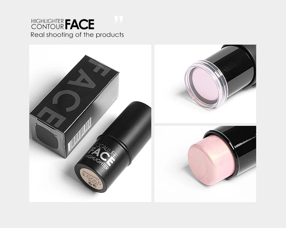 Wholesale FOCALLURE Bronzer Highlighter Stick Waterproof Body Face Contour Corrector Illuminator Cream For Women's Makeup