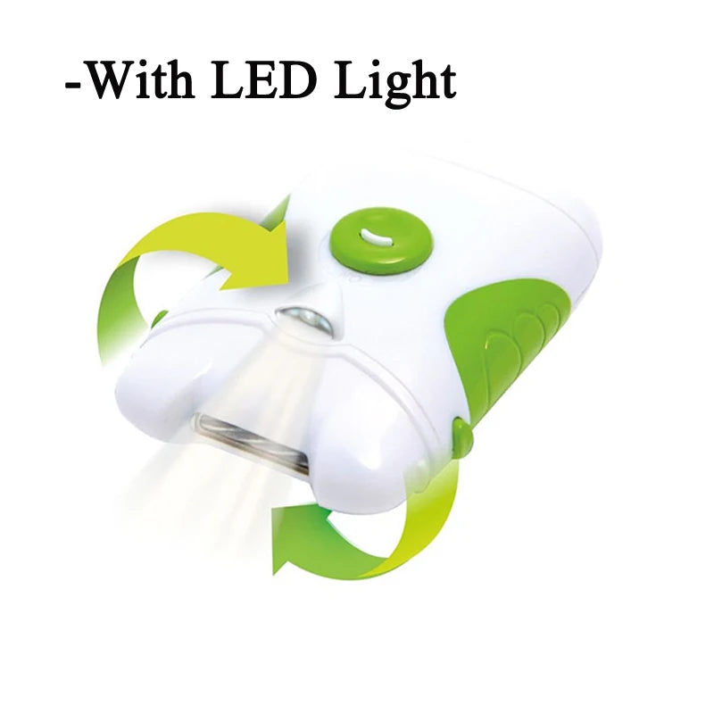 Portable Electric Nail Trimmer Nail Clipper with LED Light Nail Manicure Pedicure Polisher Tool