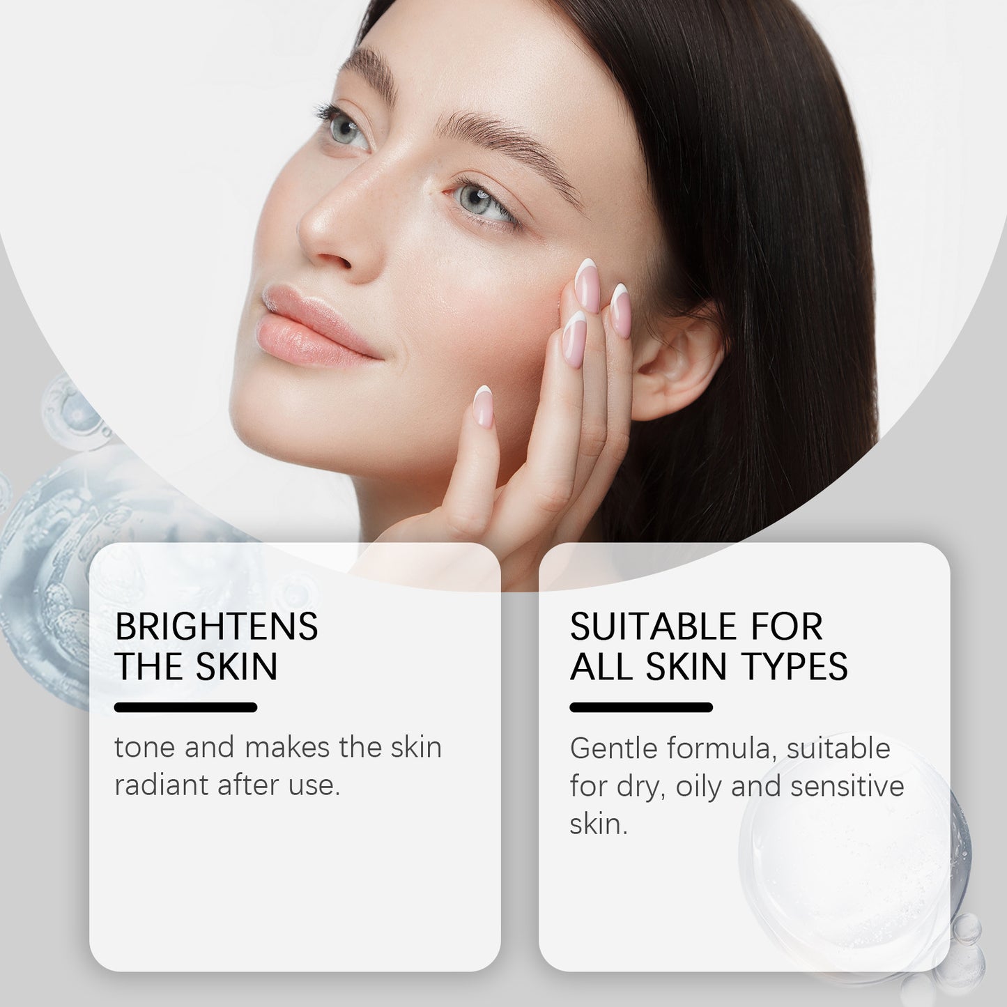 Exfoliating Facial Serum Blackhead Remover Smoothing Cleansing Pores Brightening Moisturizing Scrub Essence Black Rice Ampoule