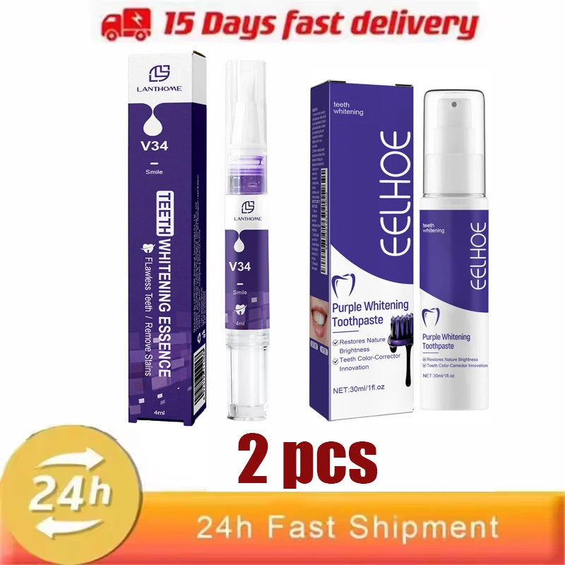 Teeth Whitening Toothpaste Serum Remove Plaque Stains Oral Hygiene Cleaning Dental Bleaching Tools Fresh Breath Tooth Care