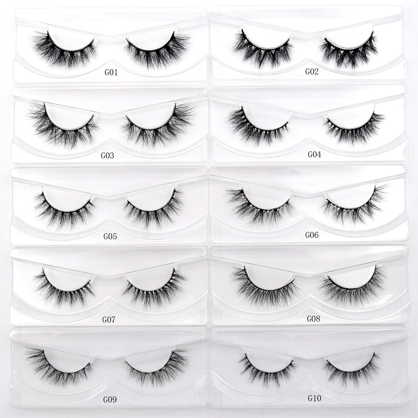 Visofree 30/40/100 Pairs 3D Mink Lashes With Tray No Box Handmade Full Strip Lashes Mink False Eyelashes Makeup eyelashes cilios