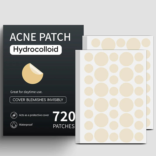 720pcs Invisible Acne Pimple Patch – Hydrocolloid Spot Stickers for Fast Healing & Oil Absorption | Unisex Skincare