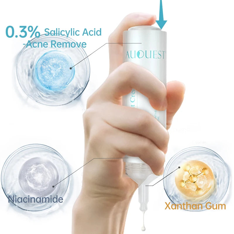 AUQUEST Salicylic Acid Acne Cream – Oil Control, Pore Care, Niacinamide, 15ml