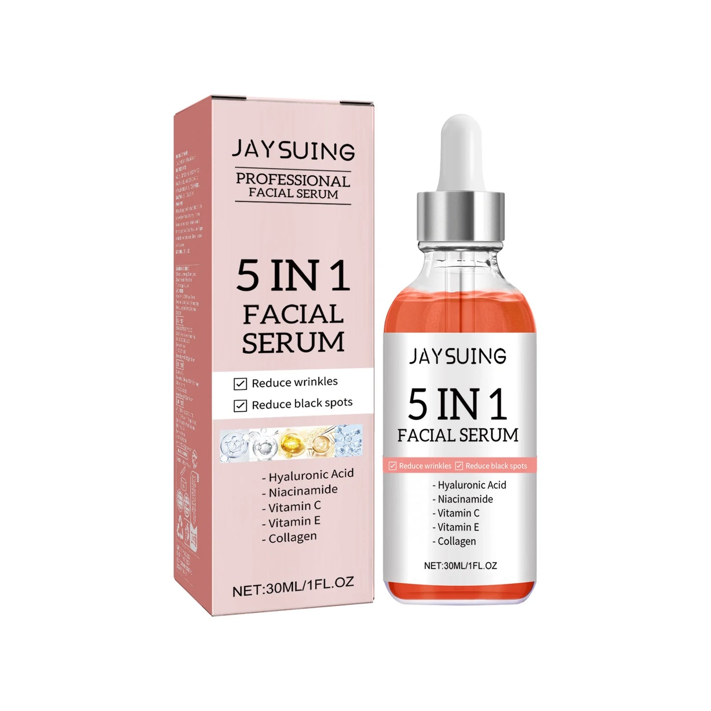 5-in-1 Facial Serum Moisturizes Skin, Firms, Reduces Spots and Acne, Beauty Enhancing Serum