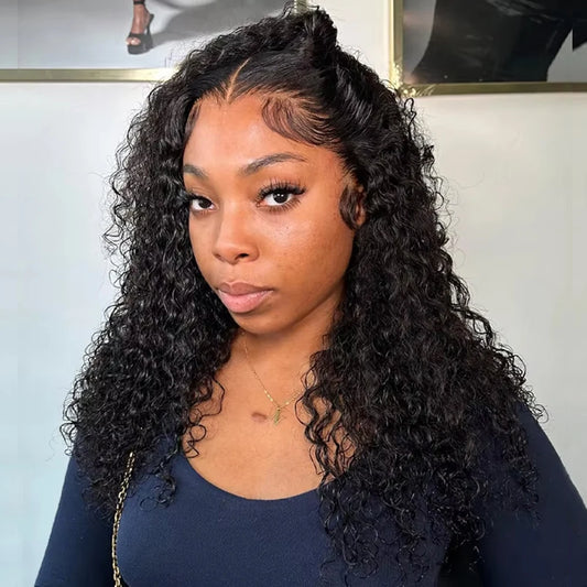 13x4 Curly Bob Lace Front Wig | Short Glueless HD Lace Human Hair Wig – Water Deep Wave for Women
