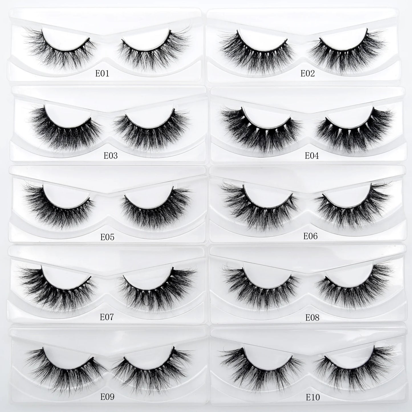Visofree 30/40/100 Pairs 3D Mink Lashes With Tray No Box Handmade Full Strip Lashes Mink False Eyelashes Makeup eyelashes cilios