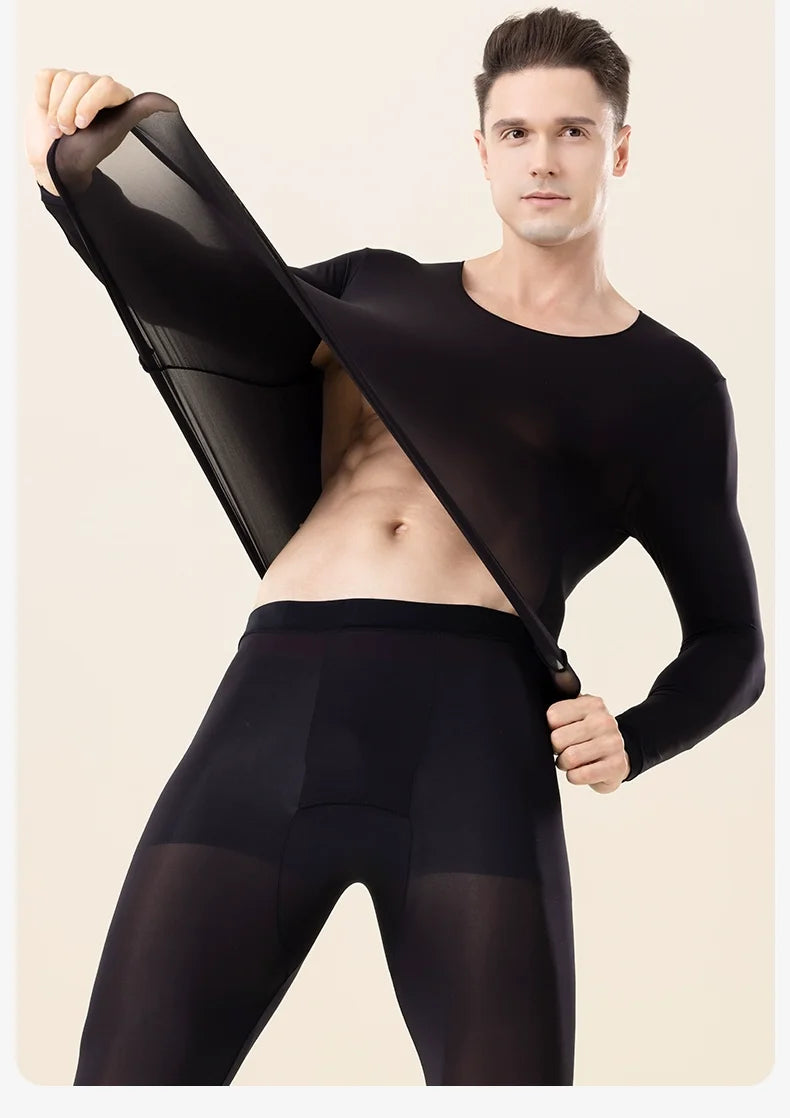 Hyaluronic Acid Skin Care Clothing Men's Invisible Ultra-Thin Spring & Fall Far Infrared Heating Skin Care Clothing Bottoming