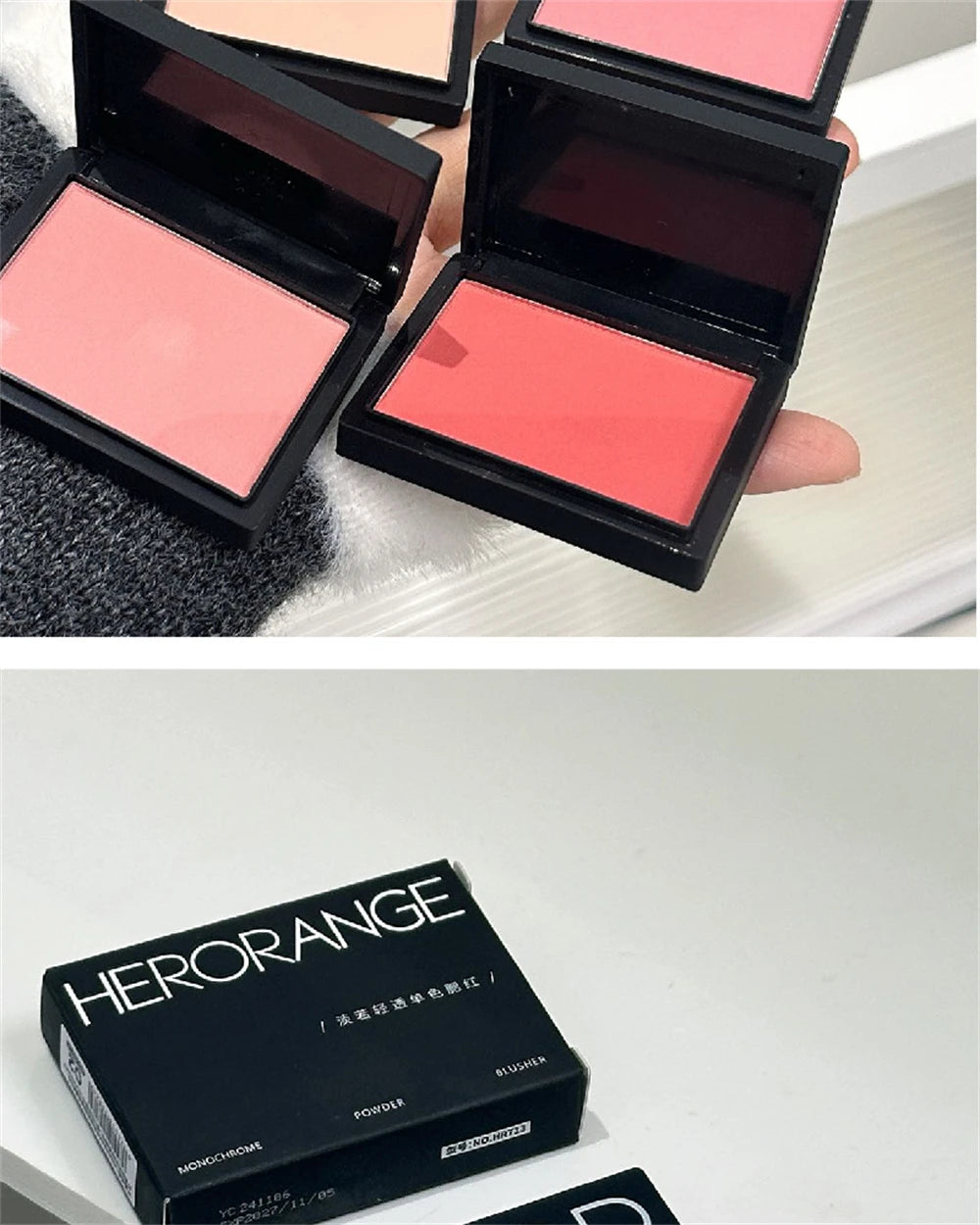 Low Saturation Silky Bean Paste Red Rouge Powder Single Color Natural Matte Cheek Blush Makeup Face Contouring Cheek Tint
