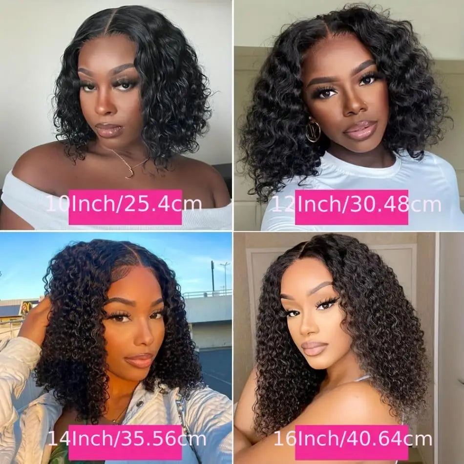 Short Bob Wig Lace Front Wigs 4X4 Glueless Curly Wigs Human Hair  Closure Wigs 5X5 Hd Lace Frontal Wig Human Hair Hd Lace Wig