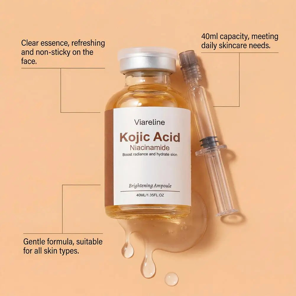 40ml Kojic Acid Nicotinamide Facial Care Essence Ampoule Serum Collagen Deeply Moisturizing Essence Brightens and Evens Skin