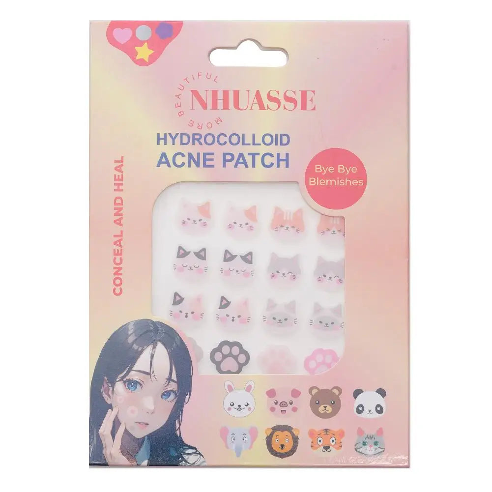 Cartoon Acne Patches Cute Animal Shaped Design Waterproof Hydrocolloid Pimple Patches Gentle Breathable Portable Daily Worn