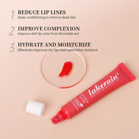 Lip Balm Butter Moisturizing Nourishing Reduce Lip Lines Lip Oil Gloss Hydrates Soothes Dry Lips Skincare Makeup Product
