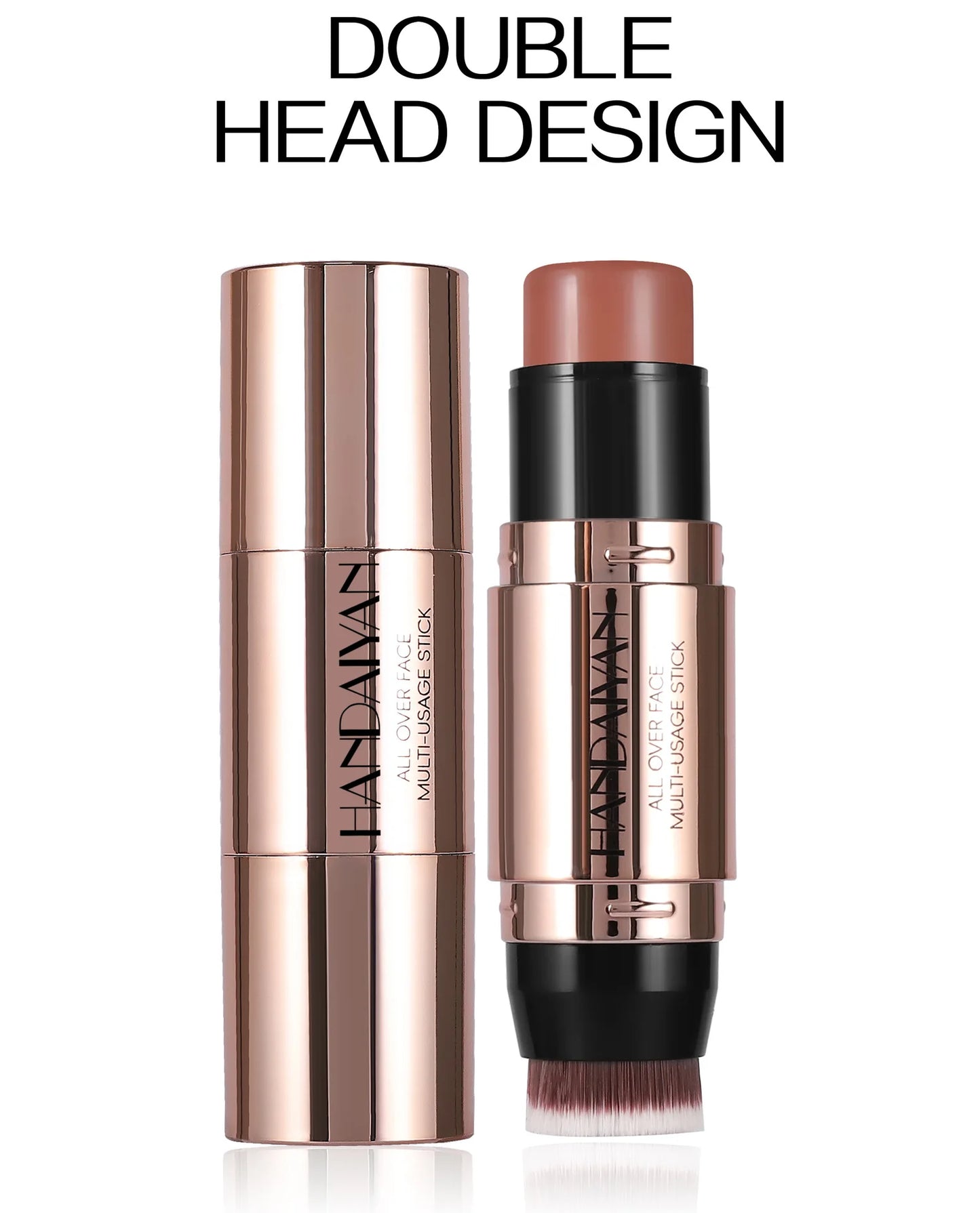 HANDAIYAN Double Head Highlighter Stick Natural Waterproof Silky Smooth Stereoscopic Nose Shadow Concealer Makeup