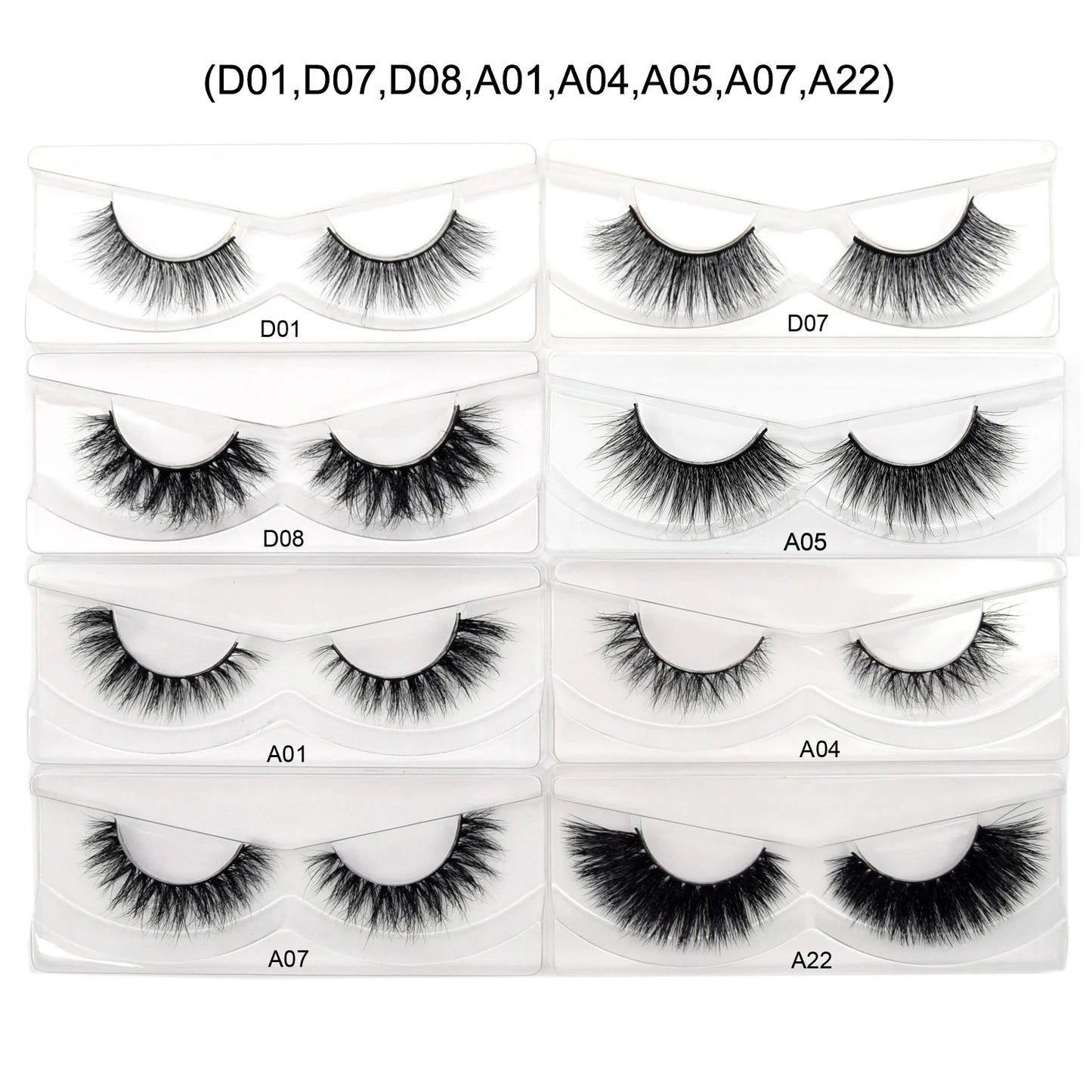 Visofree 30/40/100 Pairs 3D Mink Lashes With Tray No Box Handmade Full Strip Lashes Mink False Eyelashes Makeup eyelashes cilios