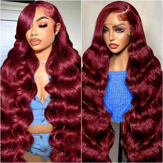 99J Body Wave Human Hair Wig | 13x4/13x6 HD Lace Front, 200% Density, Transparent Lace