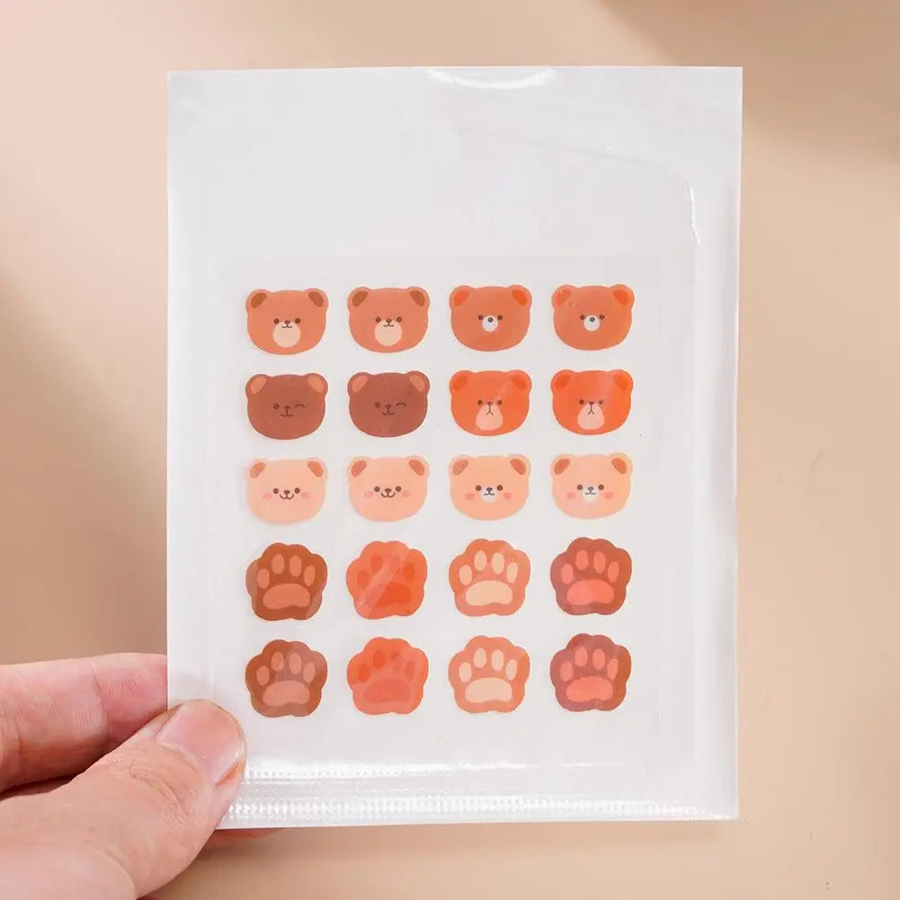 Cartoon Acne Patches Cute Animal Shaped Design Waterproof Hydrocolloid Pimple Patches Gentle Breathable Portable Daily Worn