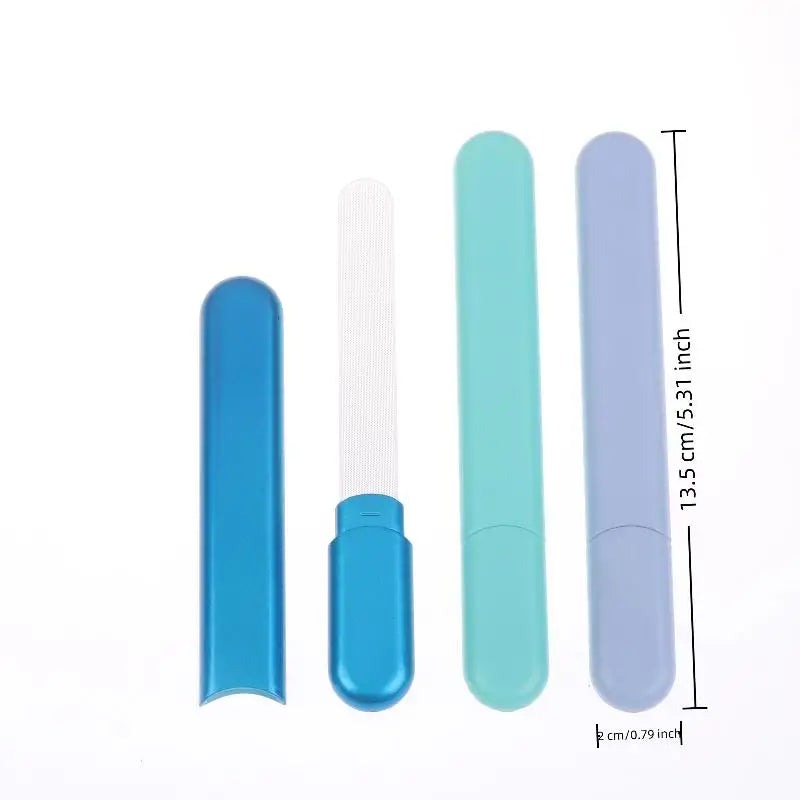 Glass Nail File With Case Crystal Diamond Salon Best Beauty Nail Buffer For Natural And Acrylic Nail