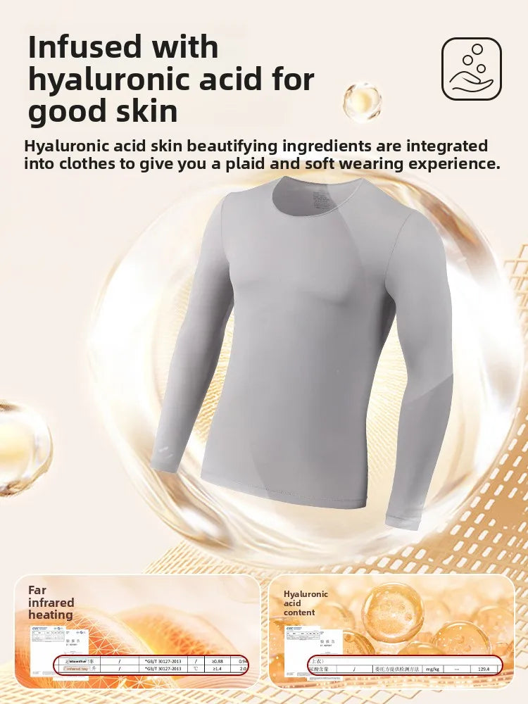 Hyaluronic Acid Skin Care Clothing Men's Invisible Ultra-Thin Spring & Fall Far Infrared Heating Skin Care Clothing Bottoming