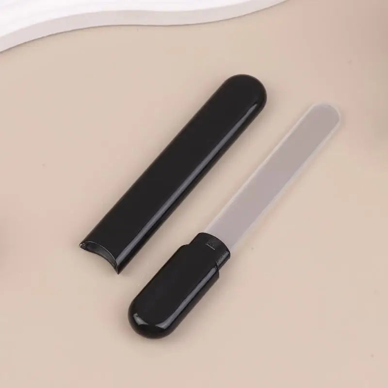 Glass Nail File With Case Crystal Diamond Salon Best Beauty Nail Buffer For Natural And Acrylic Nail
