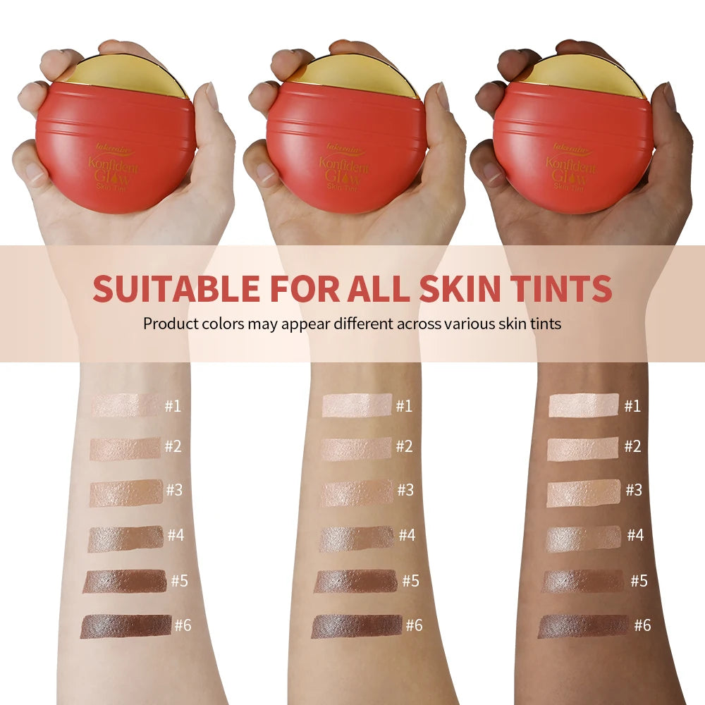 Lakerain Oil-free Glass Skin Foundation Self-clearing & Smooth Even Skin Tone Nourishes the Skin Easy to Carry Liquid Foundation