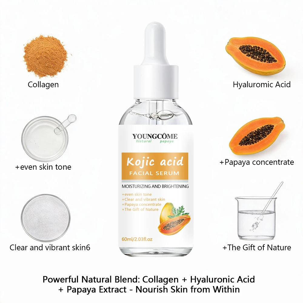 Kojic Acid Facial Essence: Lightweight Hydrating Serum for Nourishment, Even Skin Tone & Refreshed Vitality