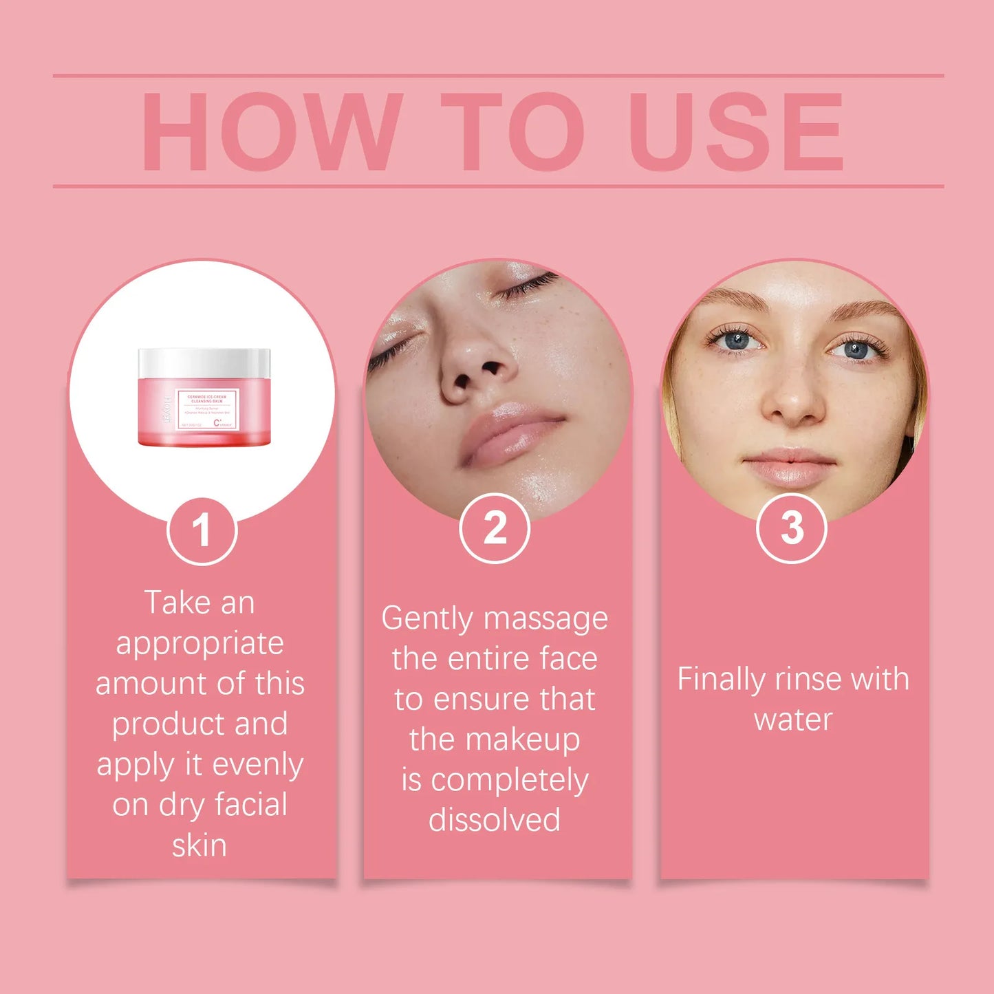 Makeup Remover Eyes Lips Makeup Removal Unirritating Deep Cleansing Skin Refreshing Moisturize Mild Gentle Makeup Cleaning Cream