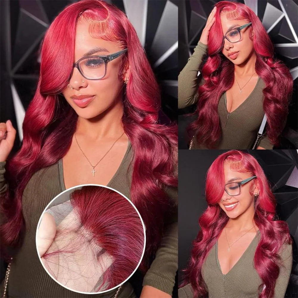 99J Body Wave Human Hair Wig | 13x4/13x6 HD Lace Front, 200% Density, Transparent Lace