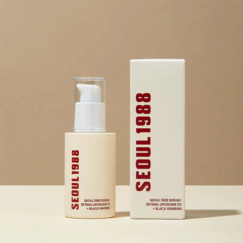 Korean Skin Care Seoul 1988 Vitamin C Wrinkle Care 4% Retinol Ginseng Serum Firm Fine Lines Eye Cream  Moisturizing Brighten Set