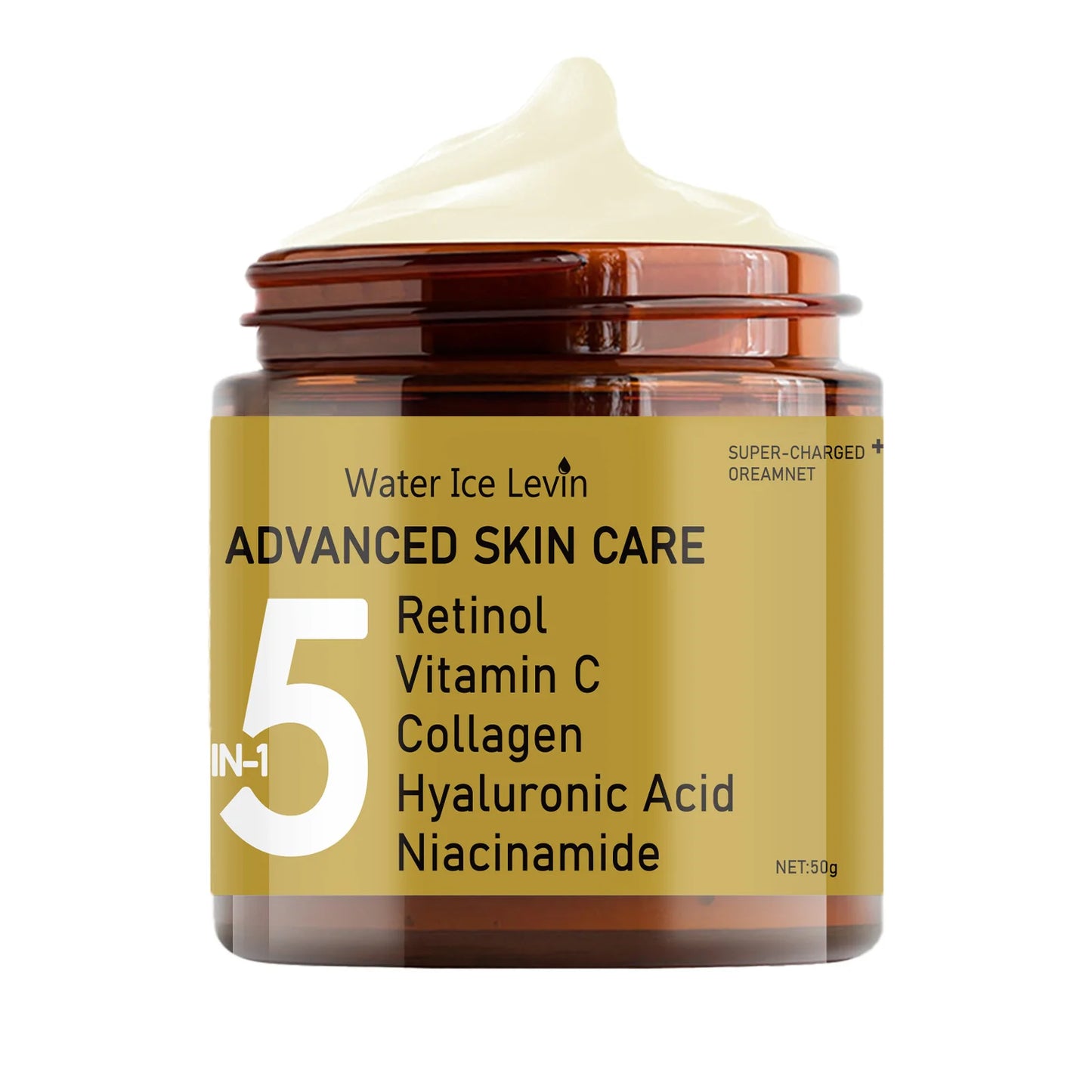 Facial Cream with Retinol, Collagen, Hyaluronic Acid & Niacinamide – Moisturizing & Anti-Aging | 50g