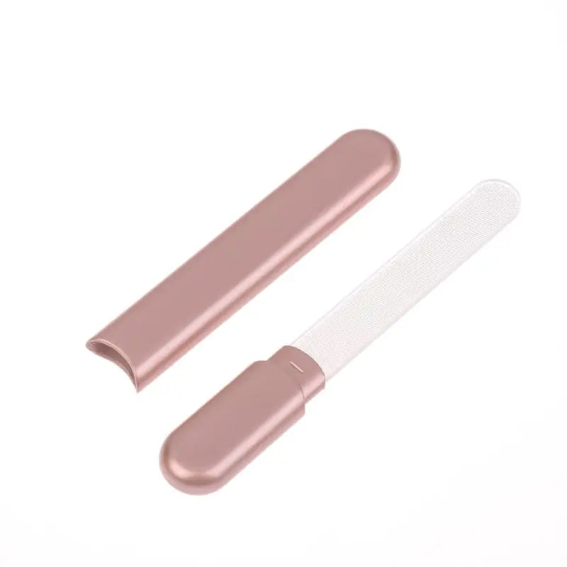 Glass Nail File With Case Crystal Diamond Salon Best Beauty Nail Buffer For Natural And Acrylic Nail