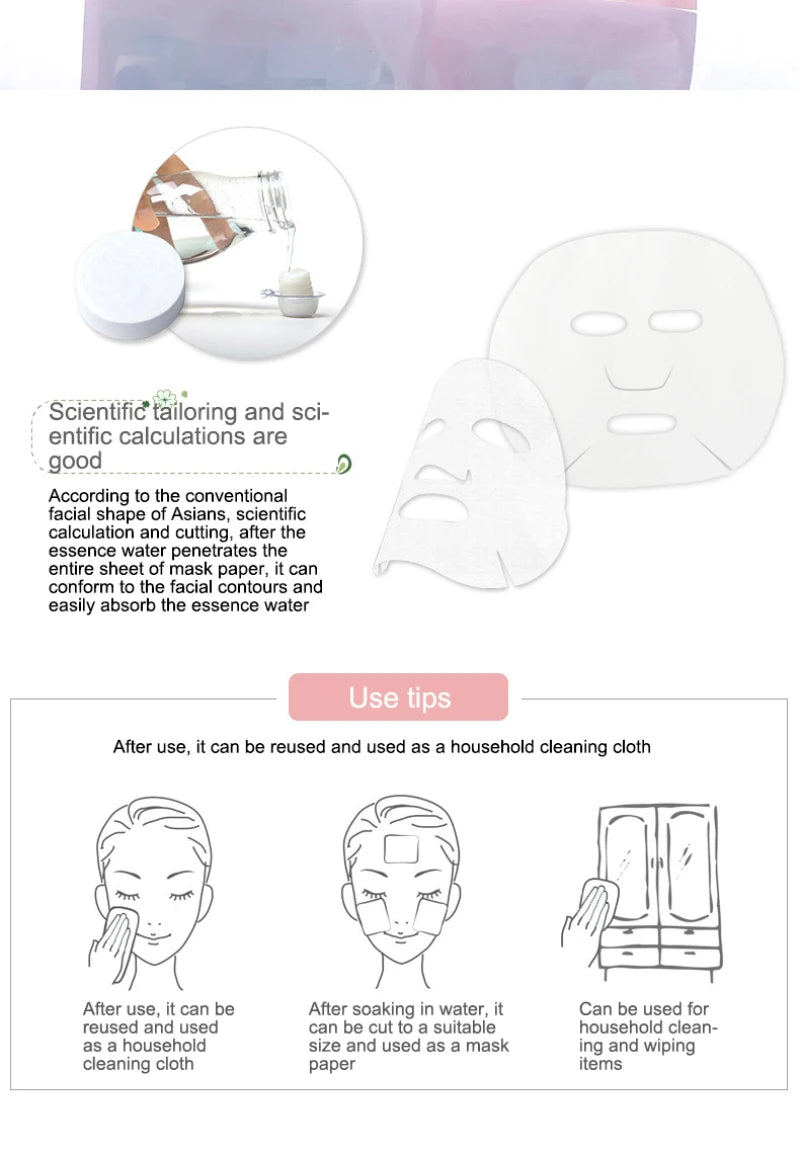 Compressed Mask Skin Care Desechable Nonwovens Paper Compressed Mask Skin Care Made Facial Mask Fabric Independent Packaging