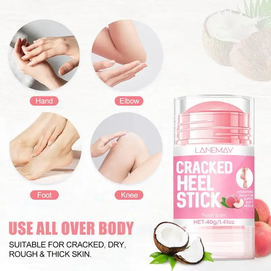 40g Foot Cream Ultra-Hydrating Peach Watermelon Cream For Softening Dry Cracked Feet Gentle Exfoliation Daily Foot Care Solution