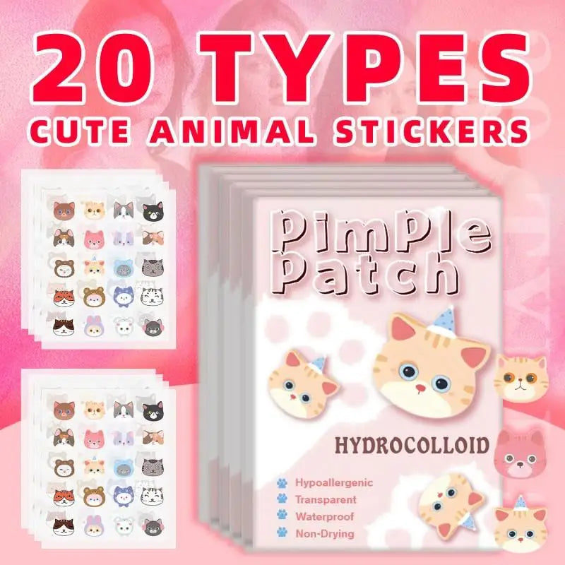 600pcs Cartoon Acne Patch Acne Concealer Treatment Removal Pimple Patch Breathable Ultra-thin Facial Acne Patches Skin Care