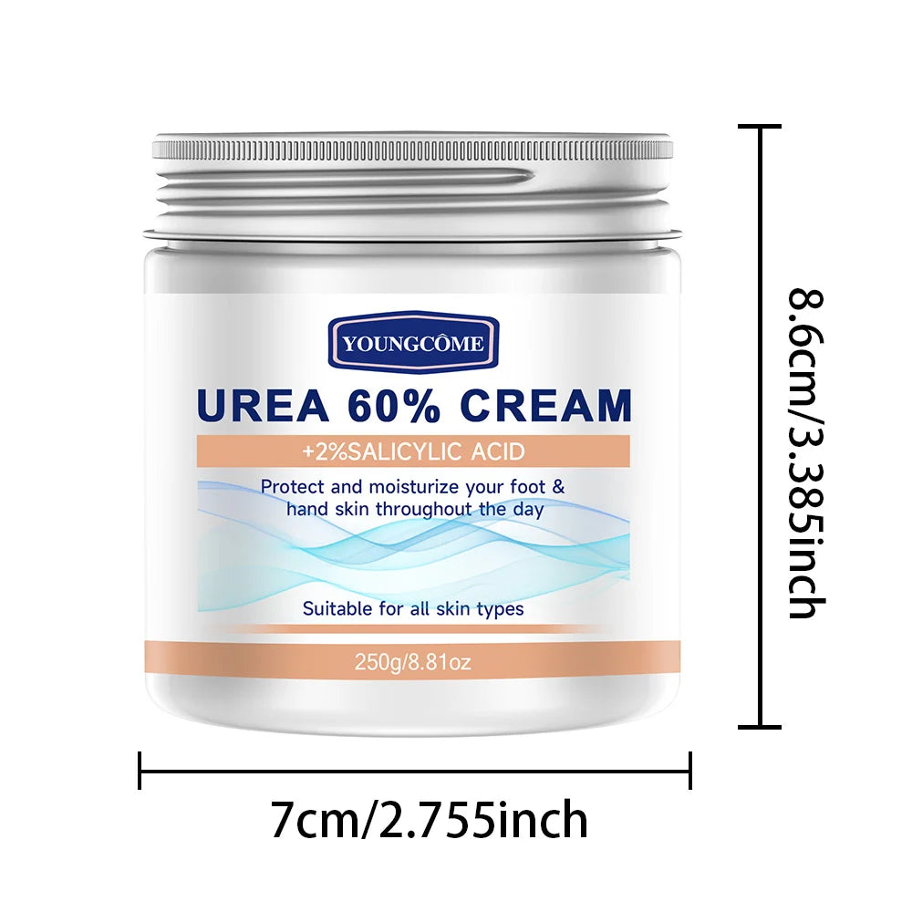 60% urea cream+2% salicylic acid moisturizing foot care cream can moisturize your FOOT,improving dryness and roughness